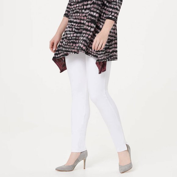 NWT WOMEN WITH CONTROL EVERYDAY WAIST ANKLE PANTS WHITE PXXS, PXS - Picture 1 of 11